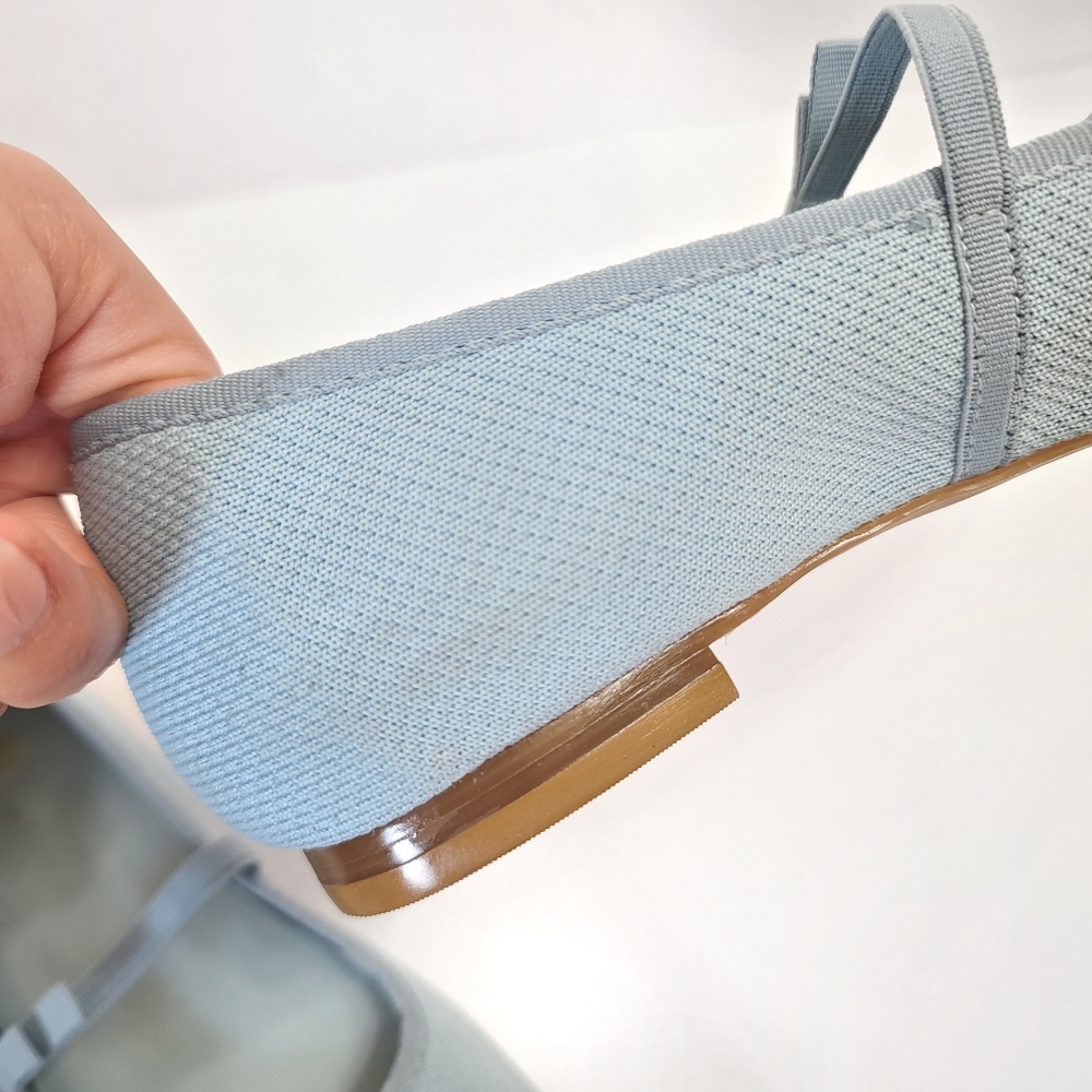 Frances Valentine | Jude Mary Jane Knit Flat Light Blue Size 7 - Picture 9 of 13